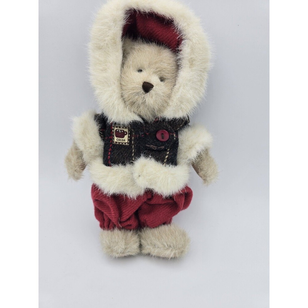 Boyds Bears Carmela Cocobeary 8” Plush Winter Plaid Vest Hooded 904334 Vintage